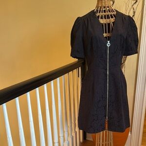 Jill Stuart Elegant Black Zipper Dress